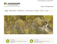 Tablet Screenshot of landmarkwildlife.com